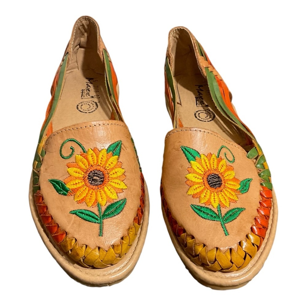 Handmade Sunflower Embroidered Women's Shoes